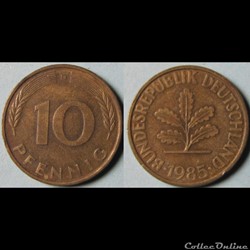 10 pfennig 1985 D