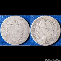 1 francs Napoléon III 1866 BB