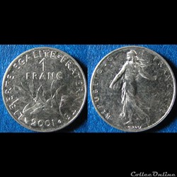 1 franc Semeuse 2001