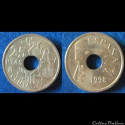 25 pesetas Ceuta 1998