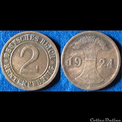 2 retenpfennig 1924 J