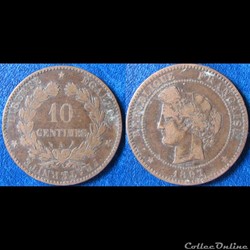 10 centimes Cérès 1897A