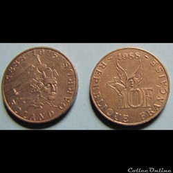 10 francs ROLAND GARROS 1988