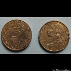 5 centimes MARIANNE 1996 (4 plis)