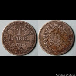 1 Mark Wilhelm I (type 1, petit aigle) 1874 A