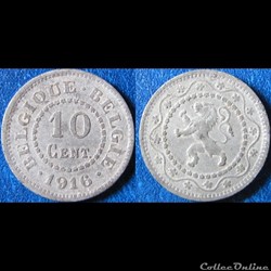 10 centimes Albert Ier (occupation) 1916