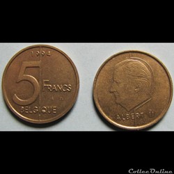 5 francs Albert II 1994