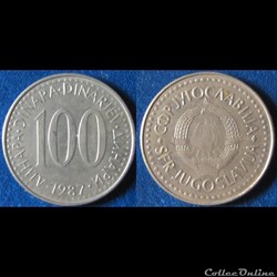 100 dinar 1987