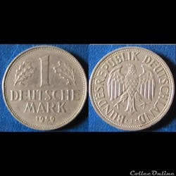 1 deutsch mark 1959 J