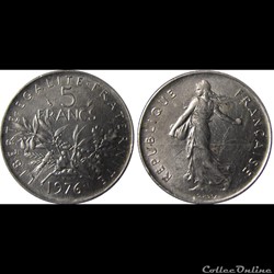 5 francs Semeuse 1976