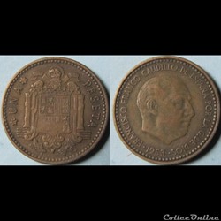 1 peseta Franco (1ère effigie) 1953 (56)