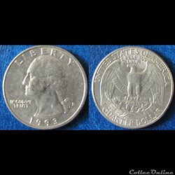 1/4 dollar Washington (quarter) 1993 D