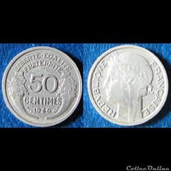 50 centimes Morlon (légère) 1946
