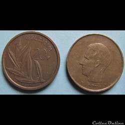 20 francs Baudouin Ier (nr) 1980