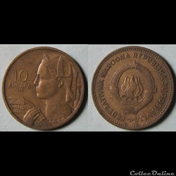 10 dinar 1955
