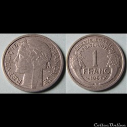 1 franc MORLON (légère) 1957 B