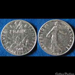 1/2 franc Semeuse 1986