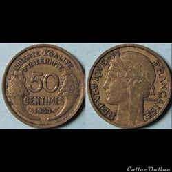 50 centimes Morlon (9 fermé) 1933