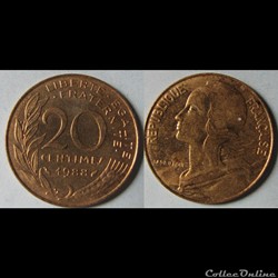 20 centimes MARIANNE 1988