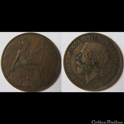 1 penny George V (1ère effigie) 1916