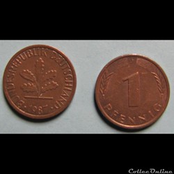 1 pfennig 1987 J
