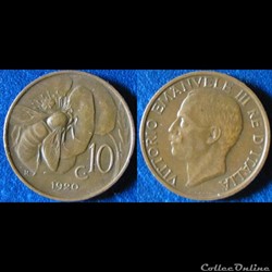 10 centesimi Victor-Emmanuel III 1920 R