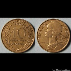 10 centimes MARIANNE 1968