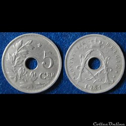 5 centimes Albert I (étoile) 1931