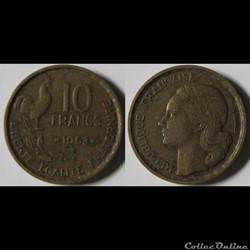 10 francs Guiraud 1953 B