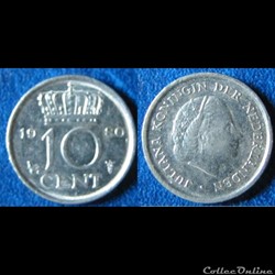 10 centimes Juliana 1980