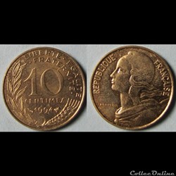 10 centimes Marianne (abeille) 1994