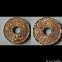 25 pesetas Castilla-la-Mancha 1996