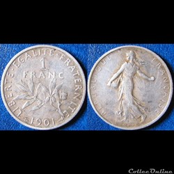 1 franc Semeuse 1901