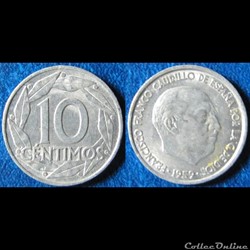 10 centimos Franco 1959