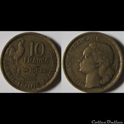 10 francs Guiraud 1952 B