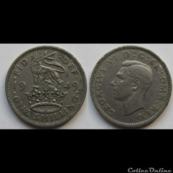 1 Shilling George VI (cimier de l'Angleterre
