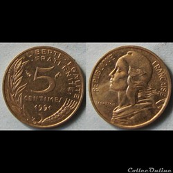 5 centimes Marianne 1991