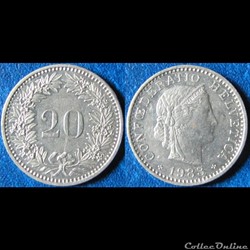 20 centimes Tête de Libertas (cupro-nickel) 1983