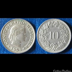 10 centimes Tête de Libertas (curpo-nickel) 1953 B