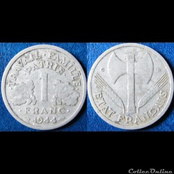 1 franc Francisque (légère) 1944 C