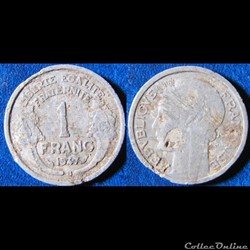 1 franc Morlon (légère) 1947 B