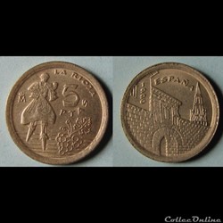 5 pesetas La Rioja 1996