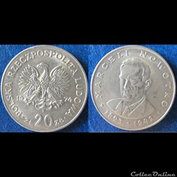 20 zlotych Nowotho 1974