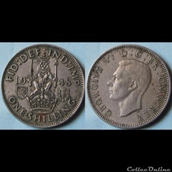 1 shilling George VI (cimier de l'Ecosse) 1948