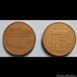 5 gulden Béatrix, 1990