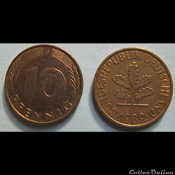 10 pfennig 1989 J