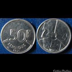 50 francs Baudouin Ier 1990