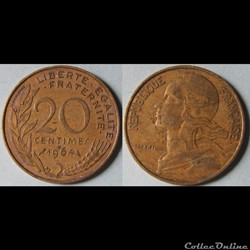 20 centimes MARIANNE 1964