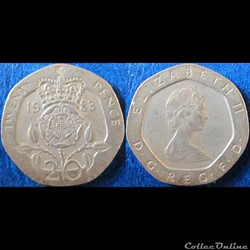 20 pence Elizabeth II (2ème effigie) 1983