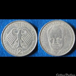 2 deutsche mark Willy Brandt 1994 A